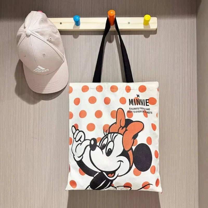 Disney Mickey and Minnie Canvas Bag | Large Capacity Shoulder Bag & Mommy Bag Luxegan