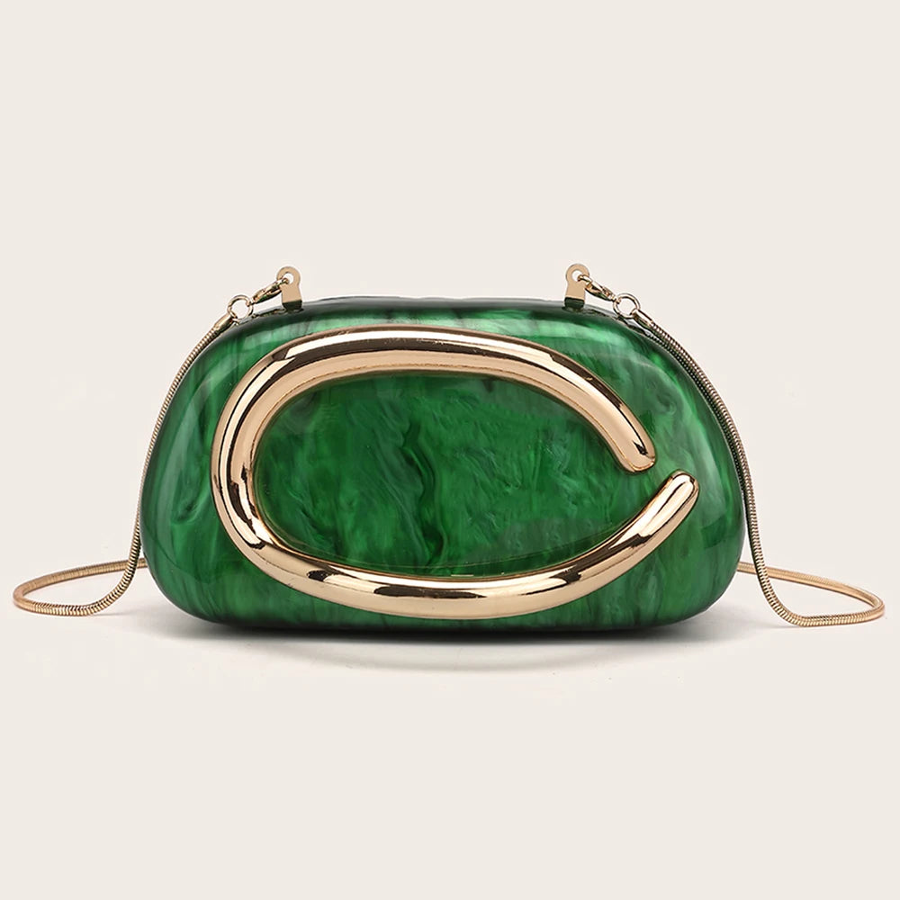Women’s Luxury Gold Metal Evening Clutch | Sophisticated "Box Shape" Bridal Handbag | Elegant Banquet Shoulder Wedding Purse | "Dignified" High-Performance Fashion Crossbody Bag for Radiant Versatile Styling Luxegan