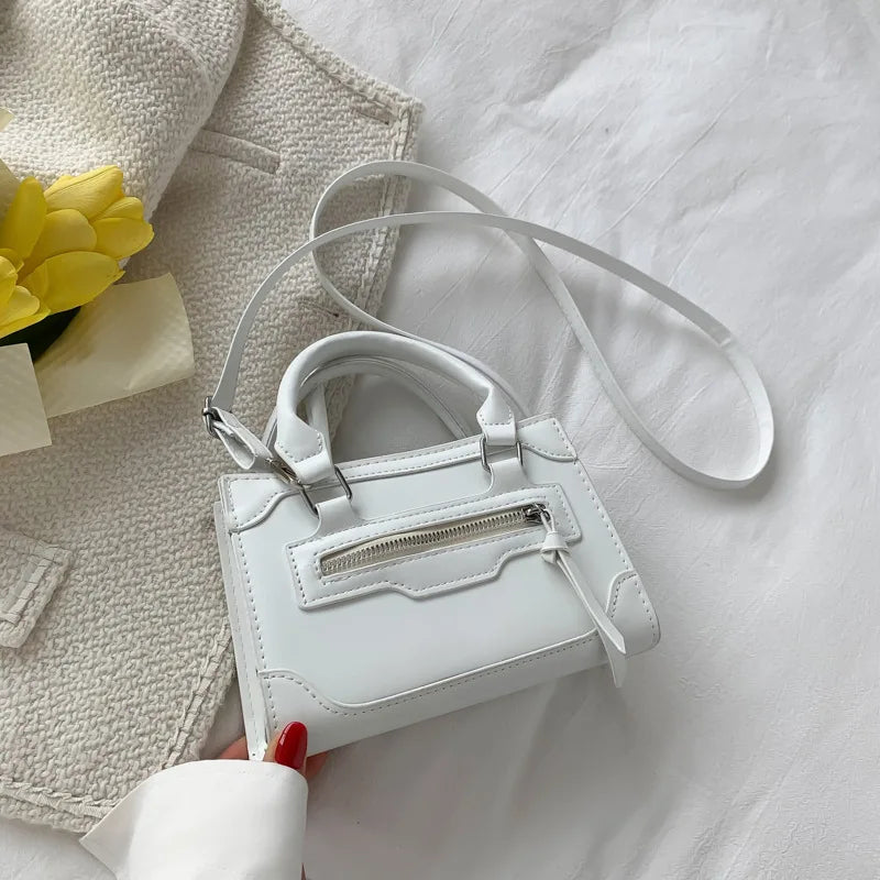 PU Leather Fashion Square Crossbody | Simple Western Style Shoulder Bag Luxegan