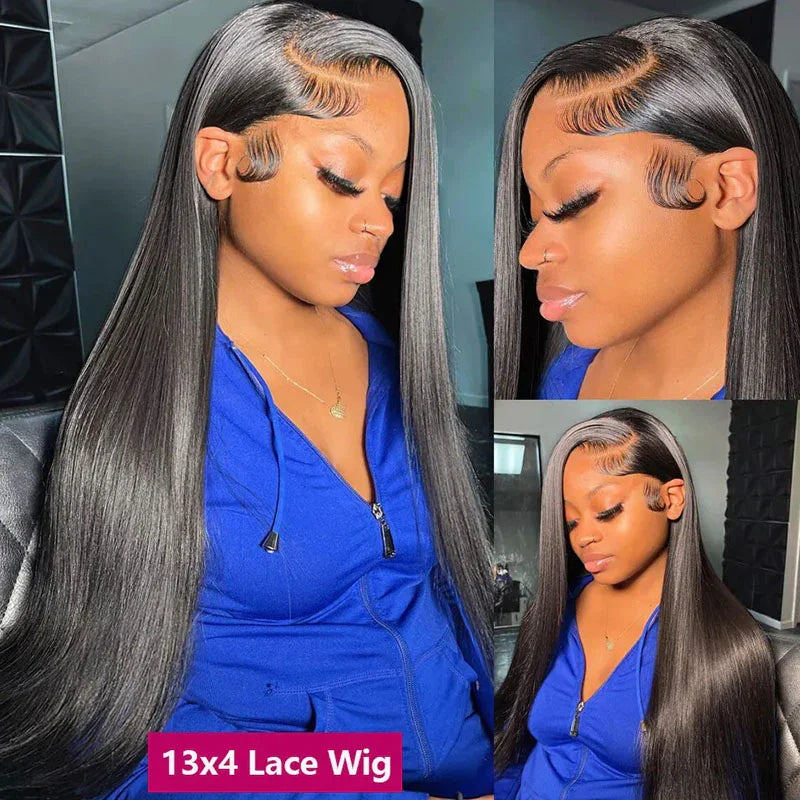 30-Inch Bone Straight HD Transparent Lace Front Wig | 13x6 Full Lace Frontal, 13x4 Frontal & 4x4 Lace Closure Options | 100% Brazilian Virgin Human Hair Long Wig with Baby Hair Luxegan