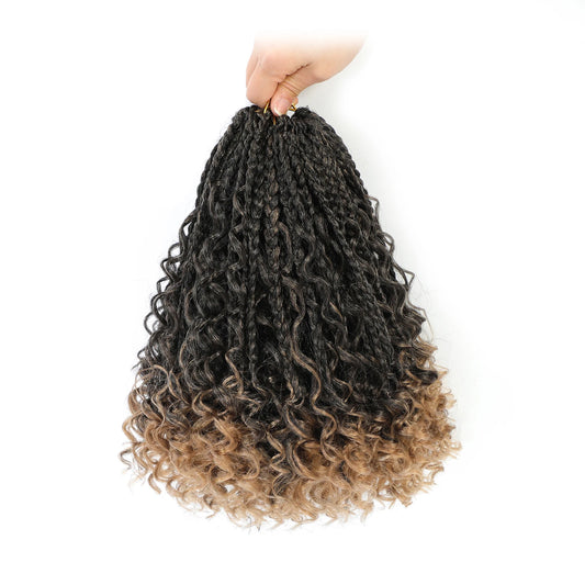 Goddess Box Braids Crochet Hair with Curly Ends | Synthetic Braids Luxegan