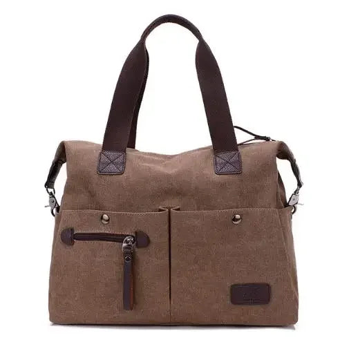 New Arrive Women's Vintage Canvas Messenger Bag | Large Casual Tote Handbag & Crossbody Shoulder Bag for Ladies (Travel Bag) Luxegan