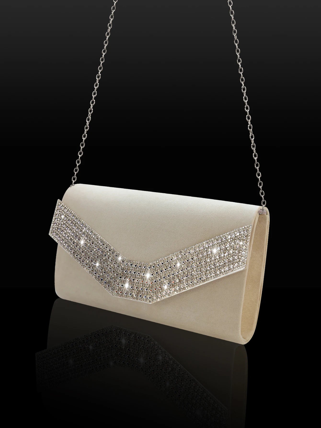 Vintage Corduroy Clutch Bag | Fashionable Chain-Strap Handbag Luxegan