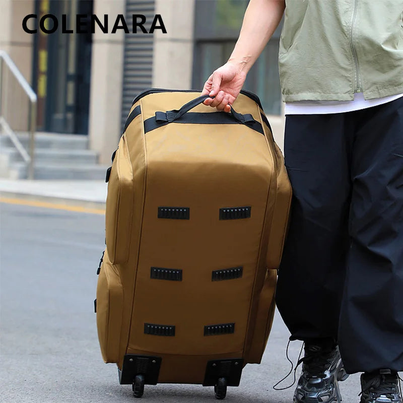 COLENARA Bolso de mano multifuncional Tela Oxford Gran capacidad Bolsa de viaje para hombre Bolsa de almacenamiento plegable con ruedas Bolsa de equipaje