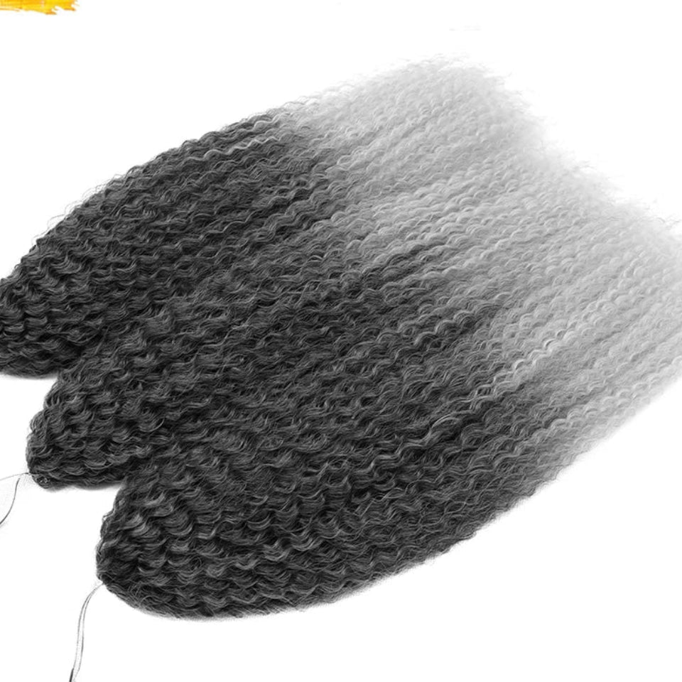 20-28 Inch Afro Curl Kinky Curly Crochet Braiding Hair | Synthetic Ombre Hair Extensions 60 - view 9