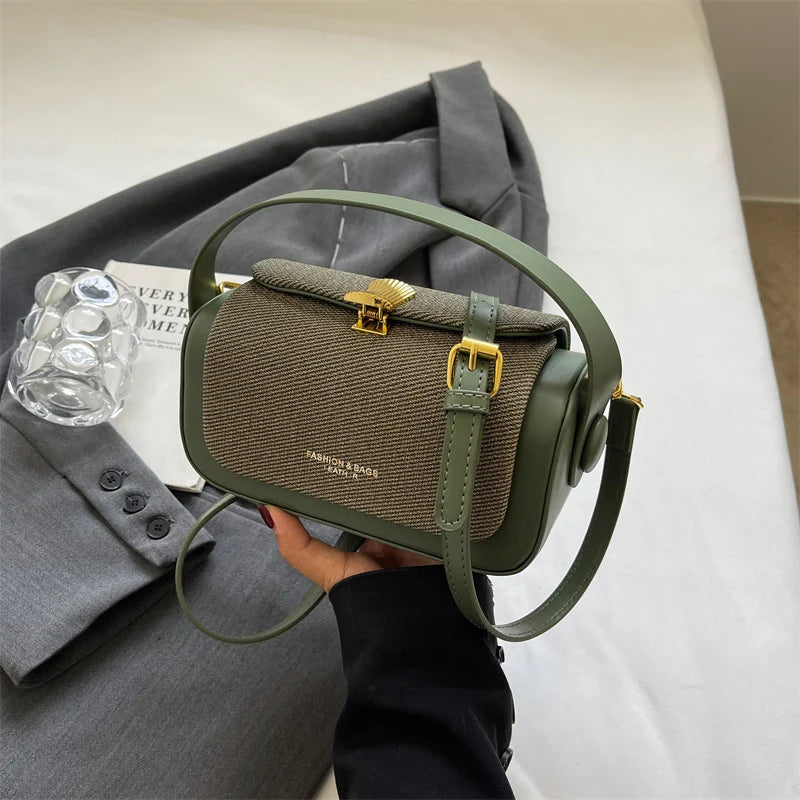 Simple Fashion Mini Square Crossbody Bag | Luxury Designer Box-Shape Purse | Sophisticated Pure Color Shoulder Satchel | Elegant PU Leather Handbag with Letter Decoration Luxegan