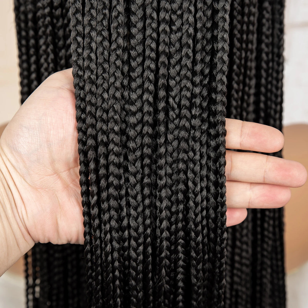 34 Inch Knotless Box Braiding Cornrow Wig | Full Lace | Kanekalon