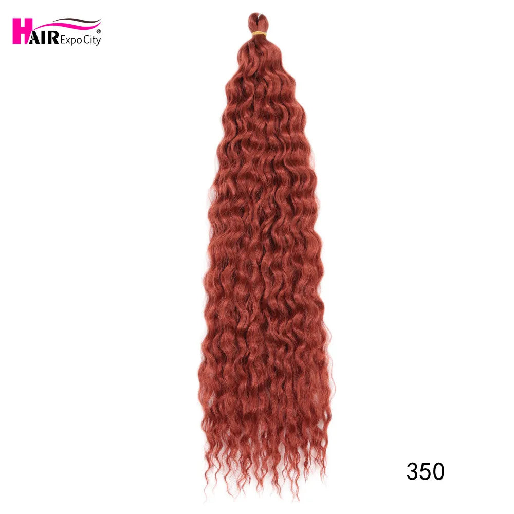 22 Inch Water Wave Twist Crochet Hair | Braiding Extensions