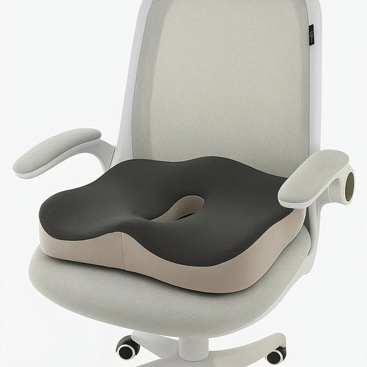 3D Ergonomic Memory Foam Seat Cushion | Sophisticated "Light Green & Grey" Silhouette | Elegant Anti-Decubitus Car & Office Essential | "Dignified" High-Performance Home Decor Support for Radiant Versatile Styling Luxegan