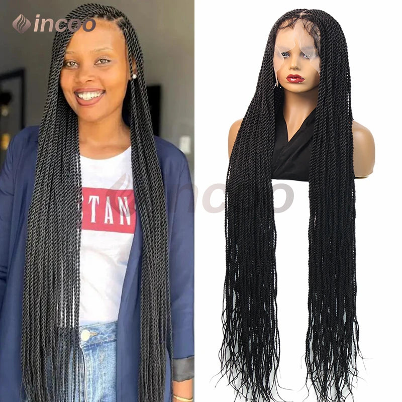 26-40 Inch Faux Locs Twist Wig | Full Lace | Small Box Braids
