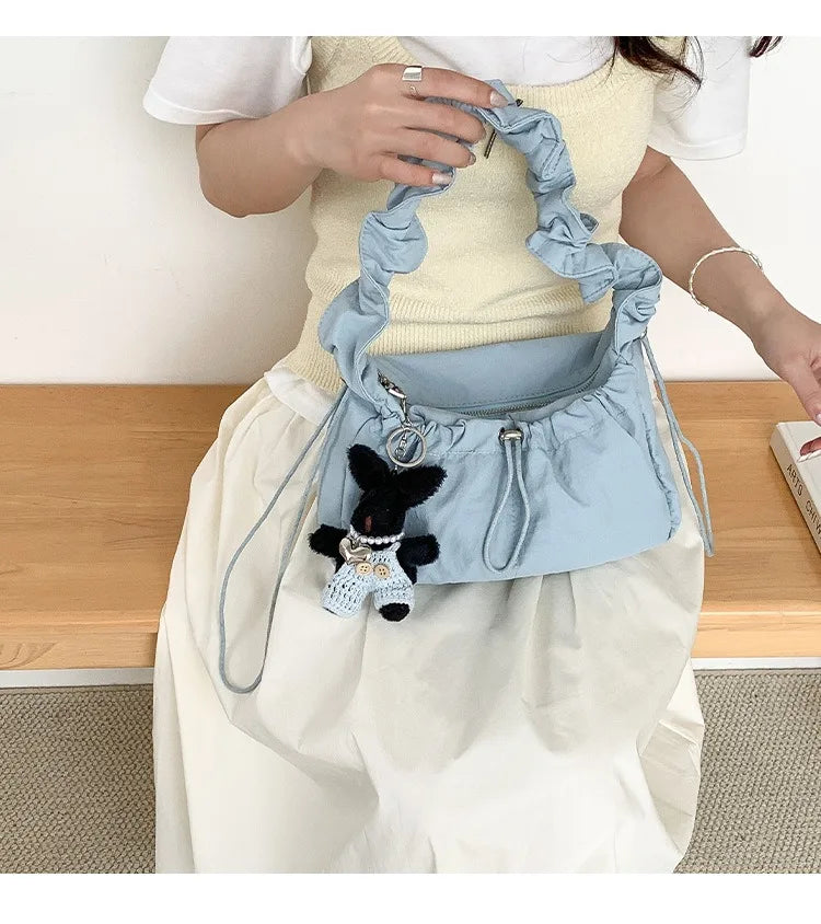 Simple Fashion Fold Shoulder Bag | Vintage Casual Designer Underarm Crossbody Bag Women | New Luxury Handbags High Quality Luxegan