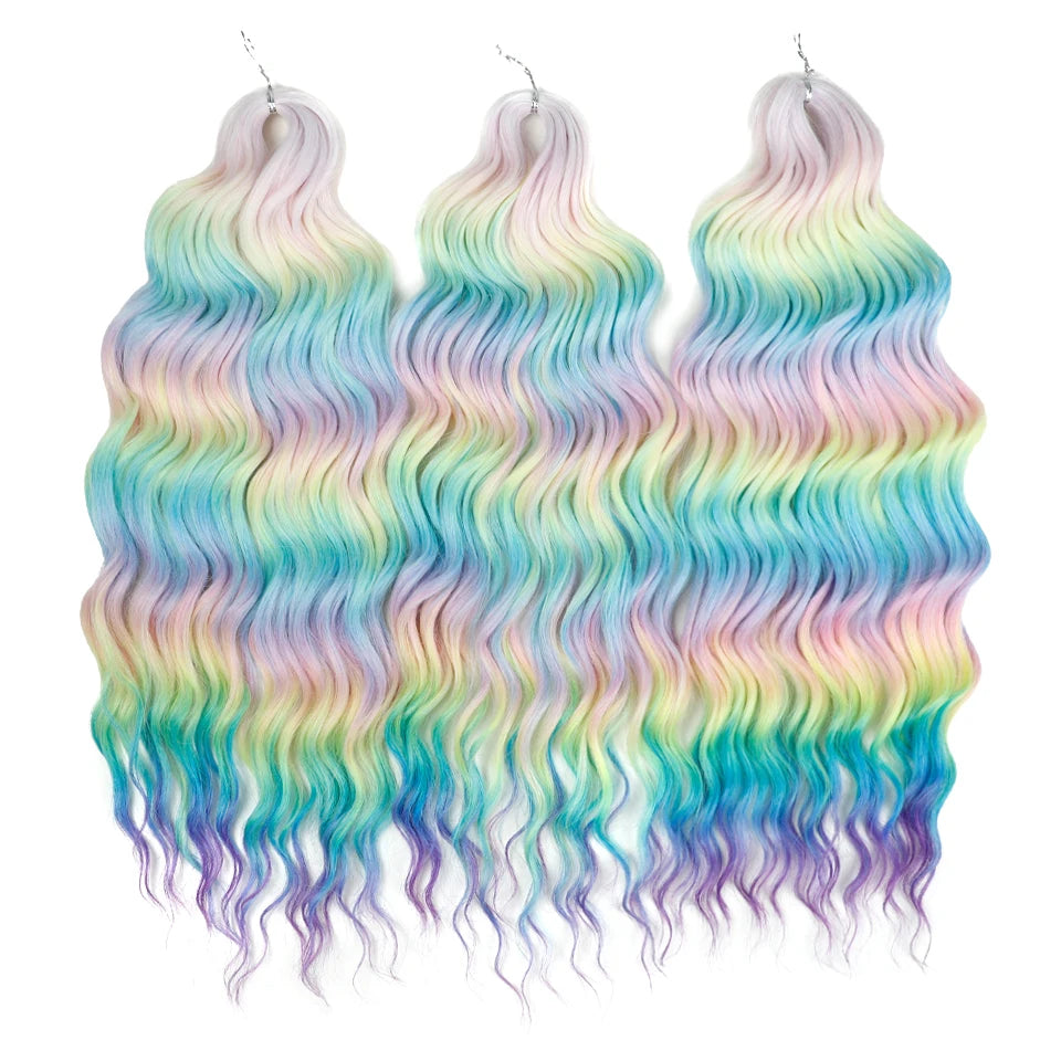 FREEDOM Synthetic Water Wave Crochet Braiding Hair 24 Inch – Ombre & Multi-Tone | 88 Colors | 300g - view 26
