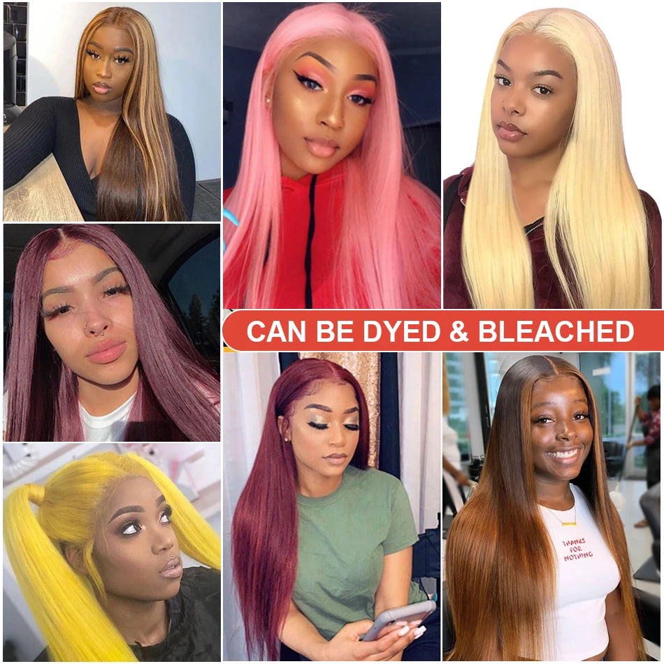 Glueless "Wear & Go" Straight Wig | Sophisticated 13x6 HD Transparent Lace Frontal | Elegant Brazilian Human Hair Full Frontal | "Dignified" 26+ Inch Remy Hair for Radiant Versatile Styling Luxegan