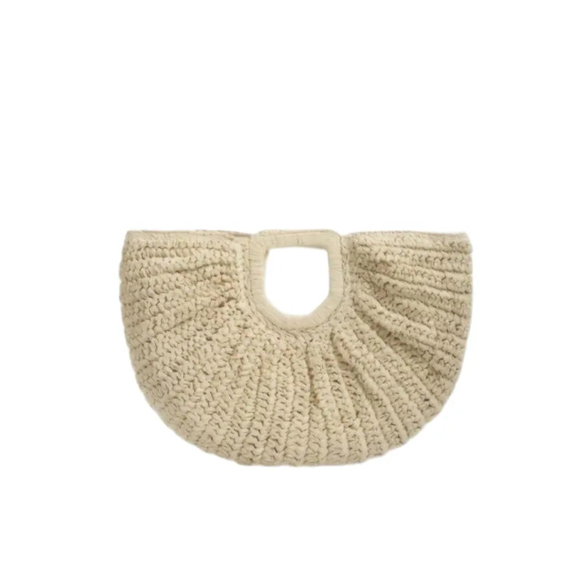 Brand Exquisite Double-sided Shell Handbag | Luxury Handmade Large Capacity Shell Crossbody Clutch Bag (Wooden Handle & Tote) Luxegan