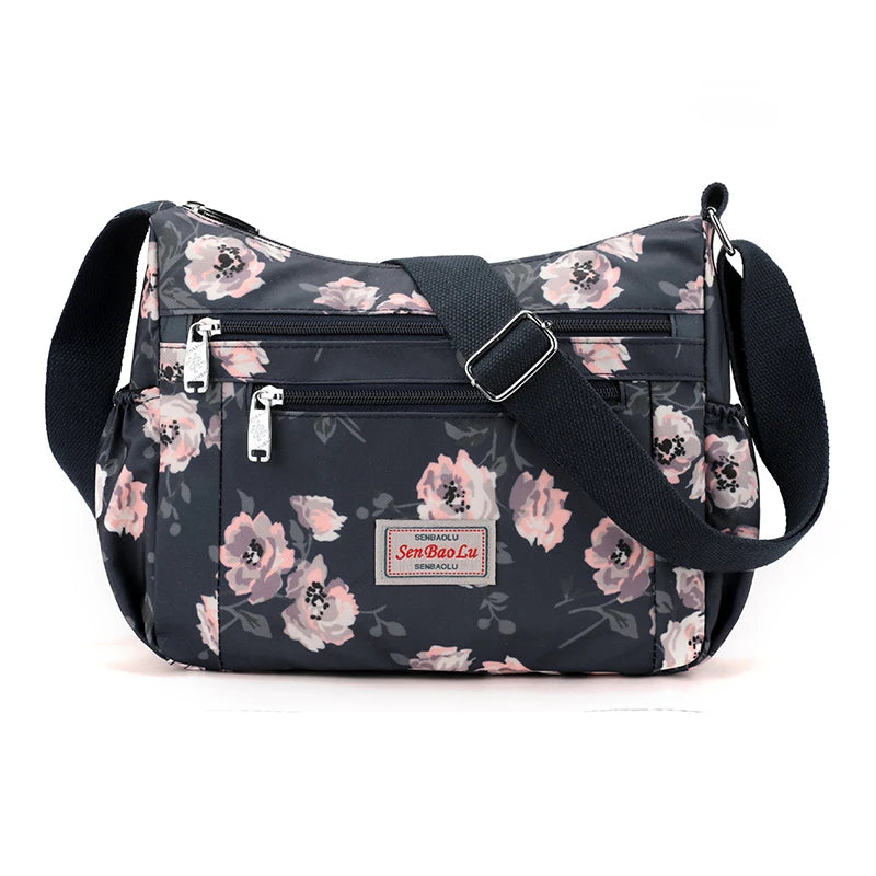 Fashion Floral Pattern Female Shoulder Bag | Pretty Style Girls Shopping Bag | Durable Fabric Women Crossbody Bag (SAC) Luxegan