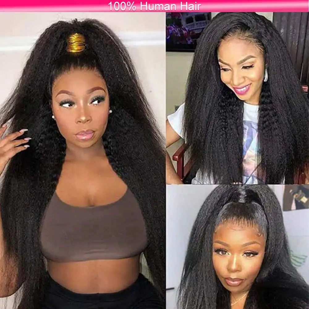 Invisi-Strap 360 HD Glueless Wig | Sophisticated "Yaki Straight" Frontal Silhouette | Elegant 250% Density