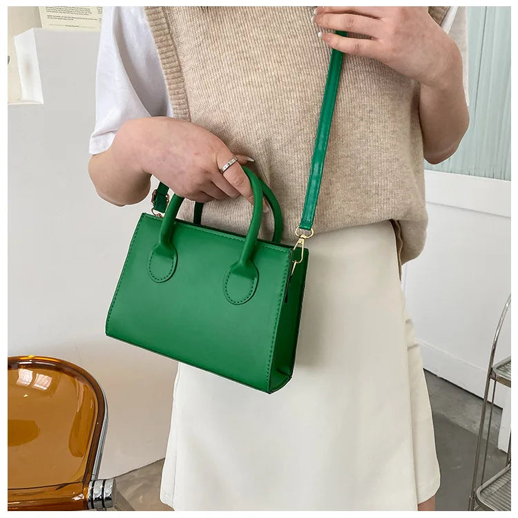 Elegant Black Handbag with Dual Handles | Chic Crossbody Bag & Retro Stylish Tote (Small Bag for Women & Girls) Luxegan