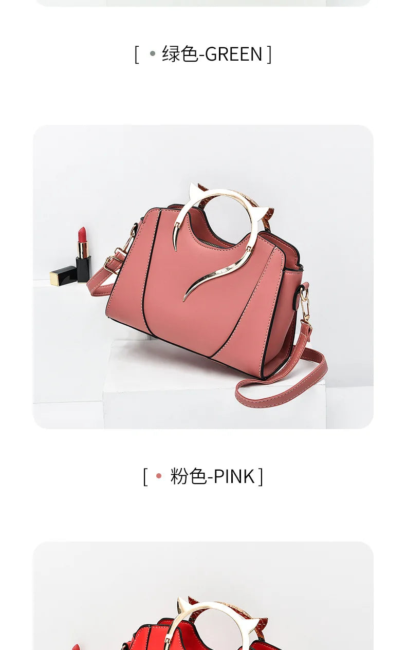 New Arrival Leather Women's Shoulder Bag | Solid Color Crossbody Small Square Bag & Zipper Phone Purse Luxegan