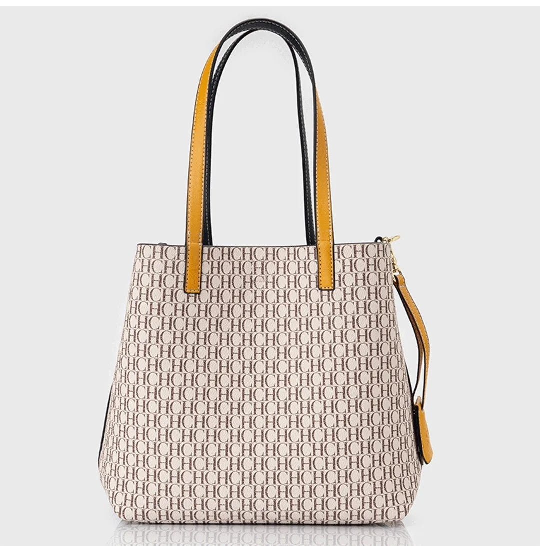 Premium Versatile Leather Crossbody Bag | Ladies Large Capacity Daily Commuter Tote Bag (Letter Print Design, Fashion Casual) Luxegan