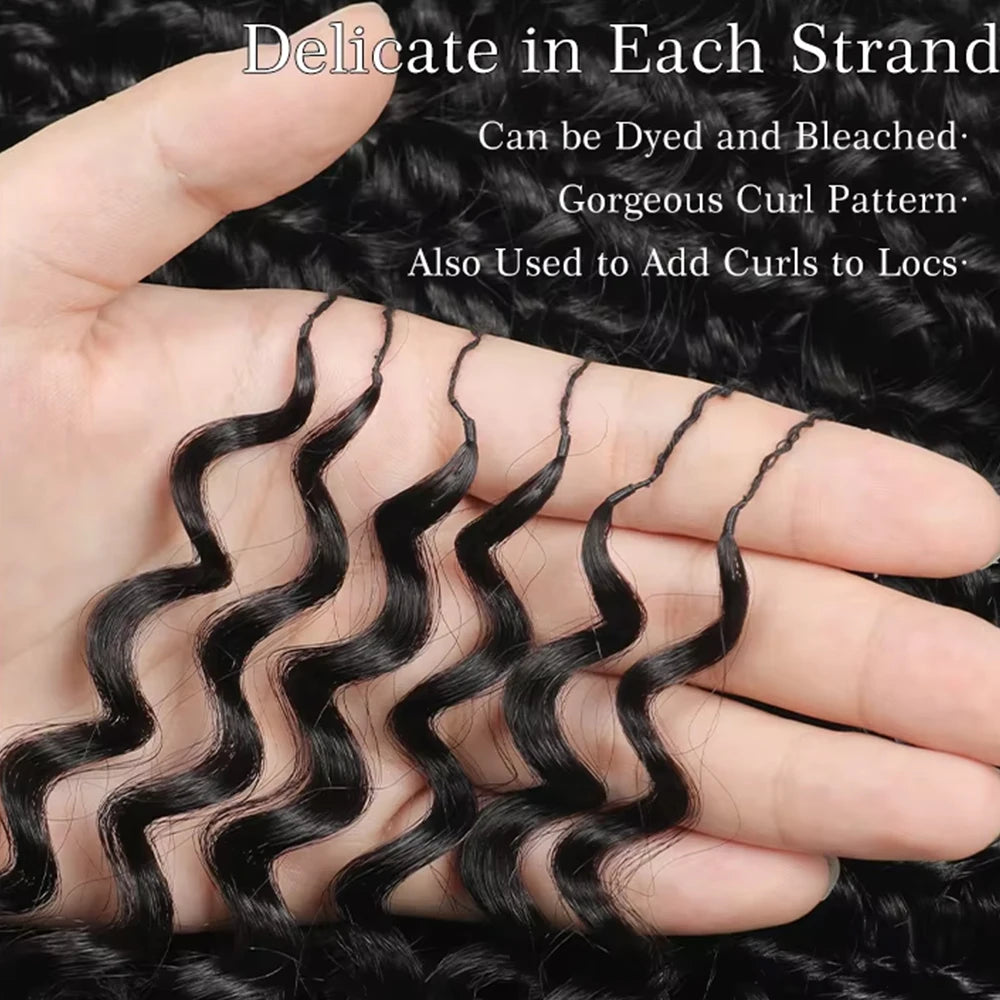 Curly Crochet Hair Extensions | Pre-Looped Braiding Hair Luxegan
