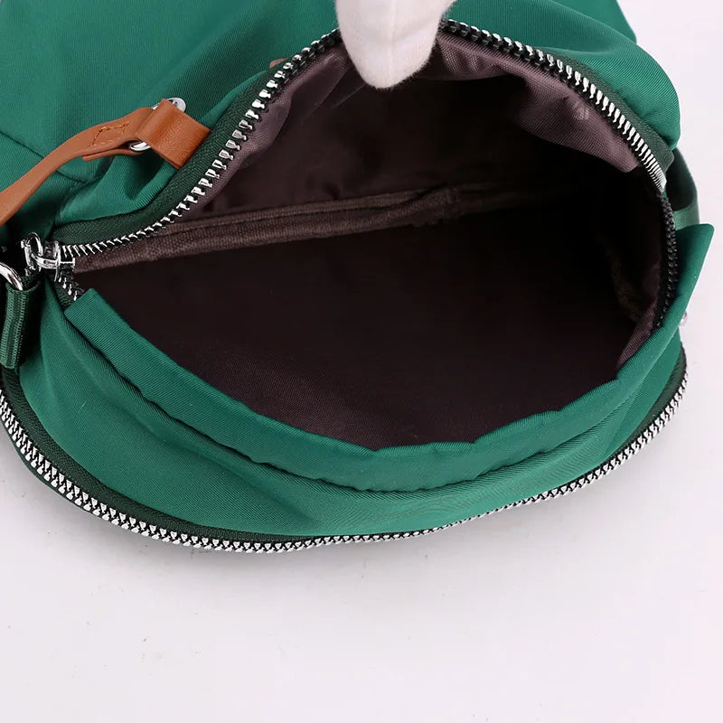 Waterproof Nylon Shell Bag | Casual Solid Color Messenger Purse Luxegan