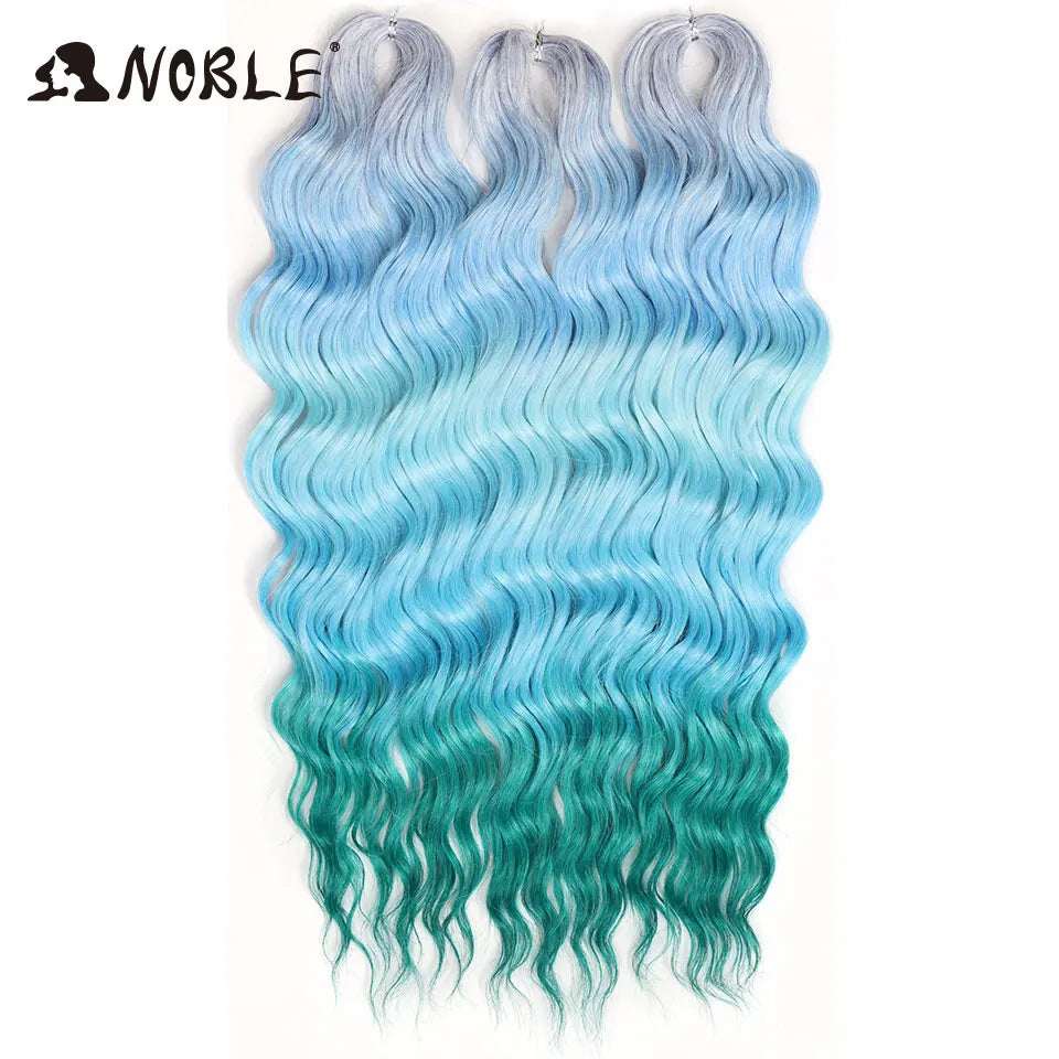 Synthetic Anna Curl Water Wave Crochet Braiding Hair – 24 Inch | 300g | 60 Strands | 88 Ombre & - view 62