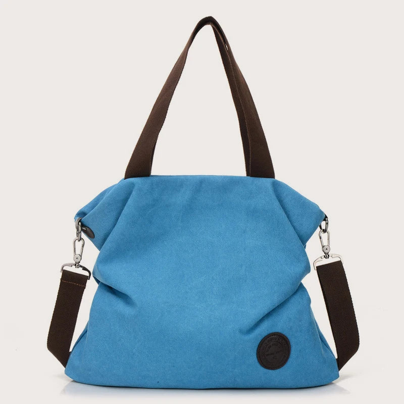 Canvas Large Capacity Tote | Casual Shoulder & Messenger Bag Luxegan