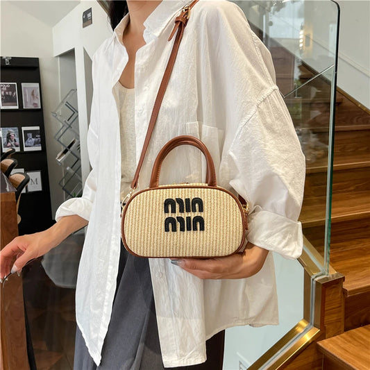 Soft Woven Summer Straw Crossbody | Cute Designer Purse Luxegan