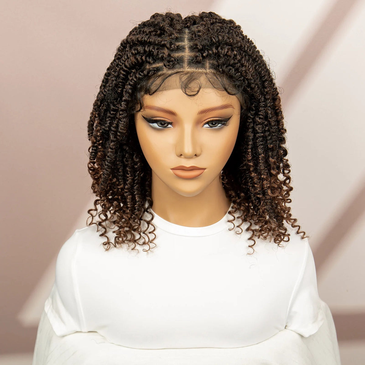 Dreadlocks Braided Wigs Lace Front Braided Wigs Short Box Braided Wigs for Women with Baby Hair Ombre Lace Braids Wigs Luxegan