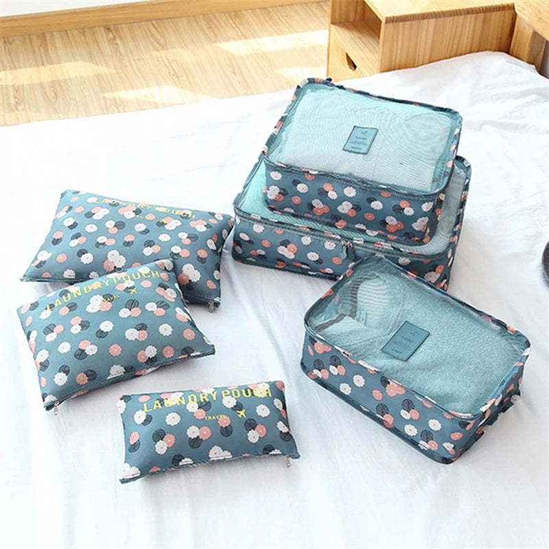 6 PCS Travel Storage Bag Set | Tidy Organizer Wardrobe Suitcase Pouch Luxegan
