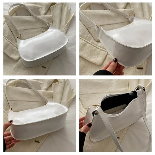 Spring Trendy Women's Solid Color Shoulder Bag | Versatile Small Square Design Luxegan