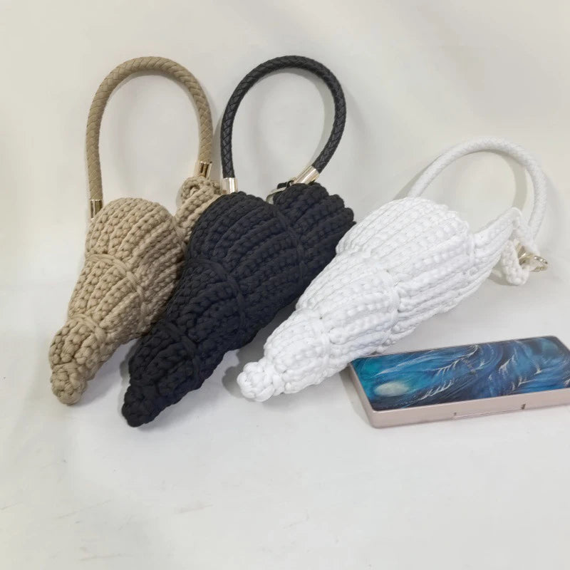 Hand-Woven Shell Bag | Luxury Pearl Chain Crossbody Purse Luxegan