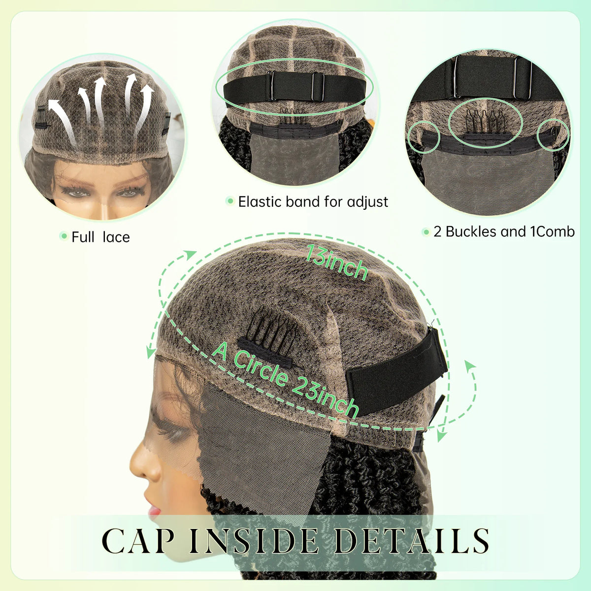 14 Inch Twisted Knotless Box Braids Wig | Full Lace | Baby Hair