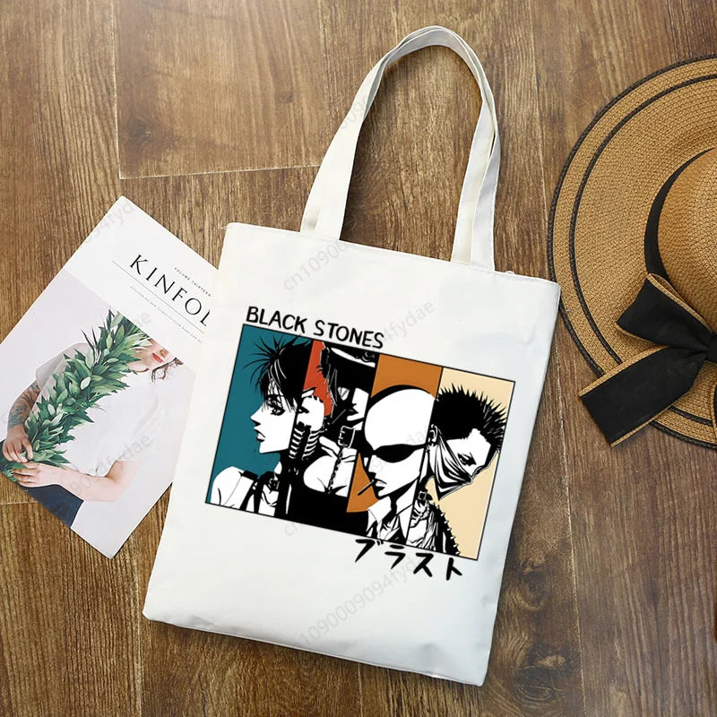 Nana Osaki BLAST Anime Manga Printed Canvas Tote Bag | Custom Reusable Cloth Handbag Shoulder Bag (Unisex) Luxegan