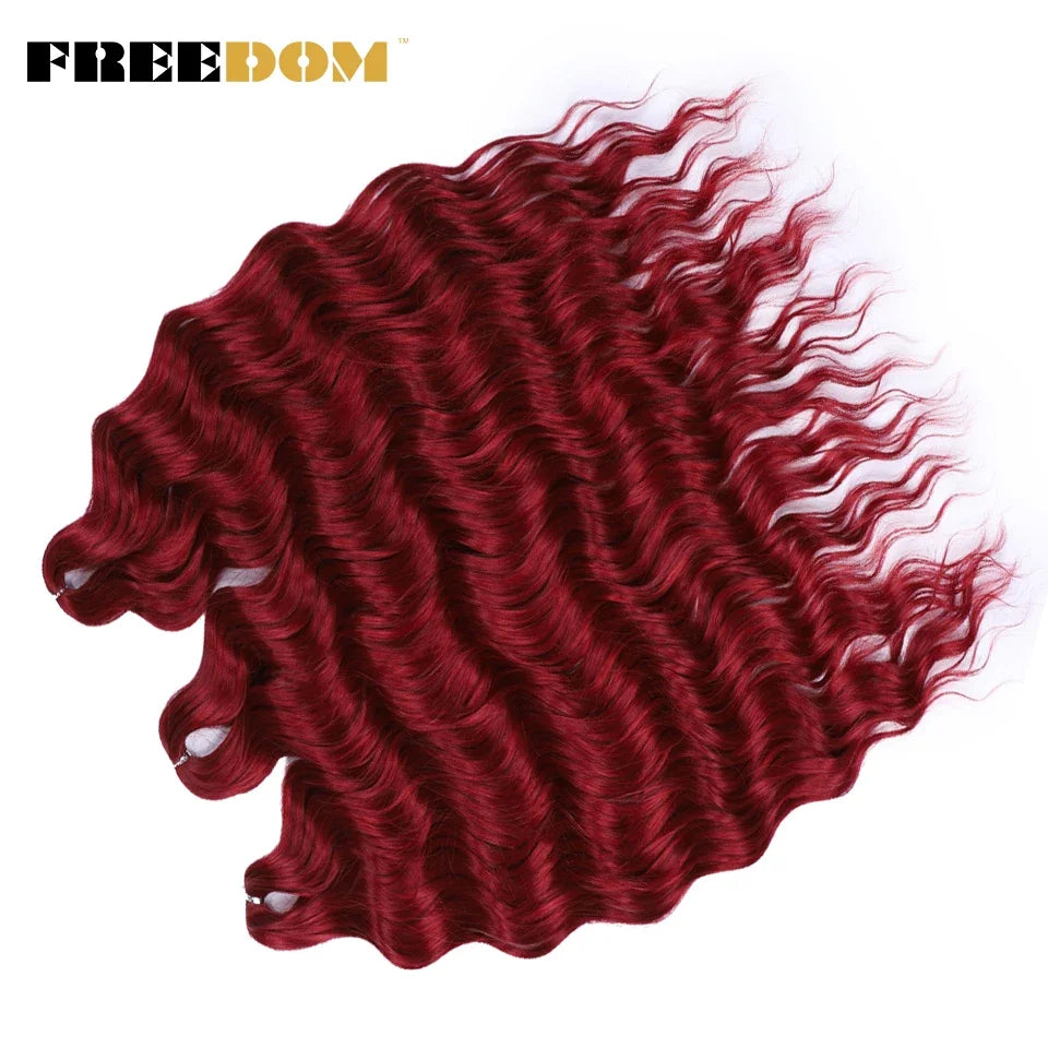 FREEDOM Synthetic Water Wave Crochet Braiding Hair 24 Inch – Ombre & Multi-Tone | 88 Colors | 300g - view 70