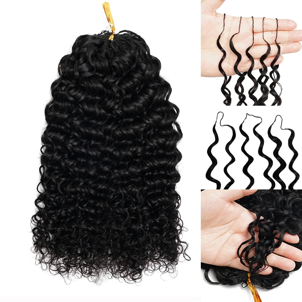 Jerry Curly Human Hair Crochet Hair | 100g | 14–24 Inch Luxegan