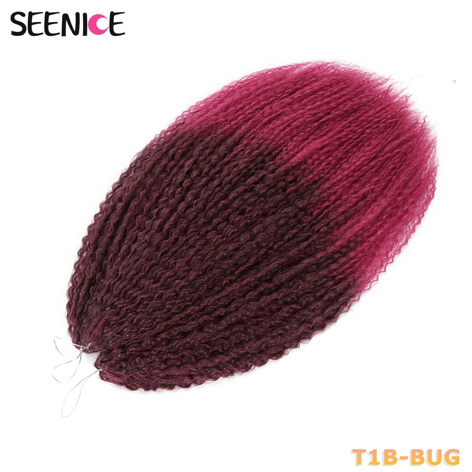 Afro Kinky Curly Crochet Braiding Hair Extensions – Ombre Synthetic Braids for Women | 20 & 28 - view 21