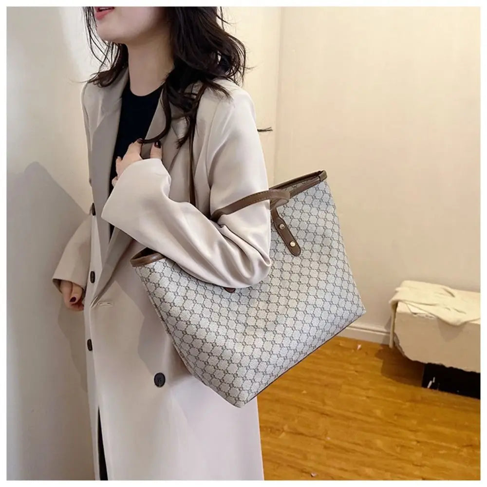 Fashion Women's Handbags | Classic Design Shoulder Bag & Large Capacity Tote Bag (Ladies Casual Commuting Bag) Luxegan