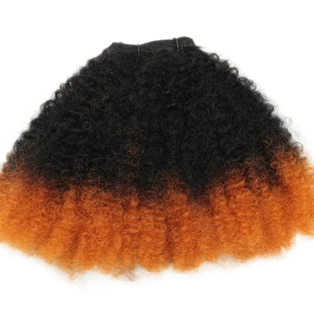 Afro Kinky Curly Synthetic Weft Hair Extensions – Sew In Luxegan