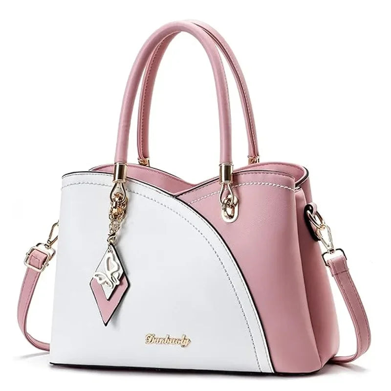 Fashion Splicing Pattern Ladies Handbags | Luxury Designed Quality PU Leather Tote & Crossbody Luxegan