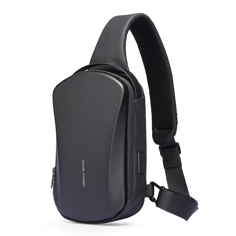 The Ratio Arc Mini | Hard-Shell Waterproof Daily Crossbody Bag with USB Port Luxegan