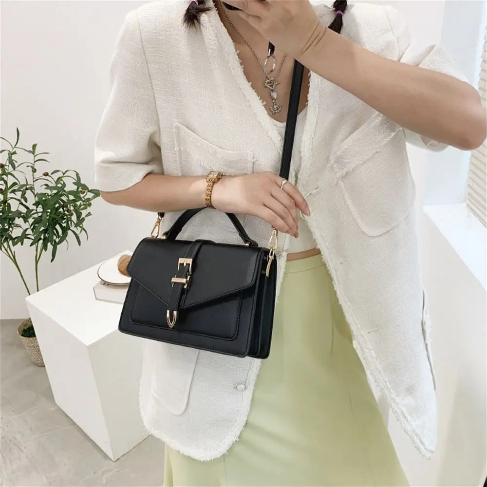 Luxury Solid Color Tote Bag | Moderate Hardness Casual Crossbody Luxegan