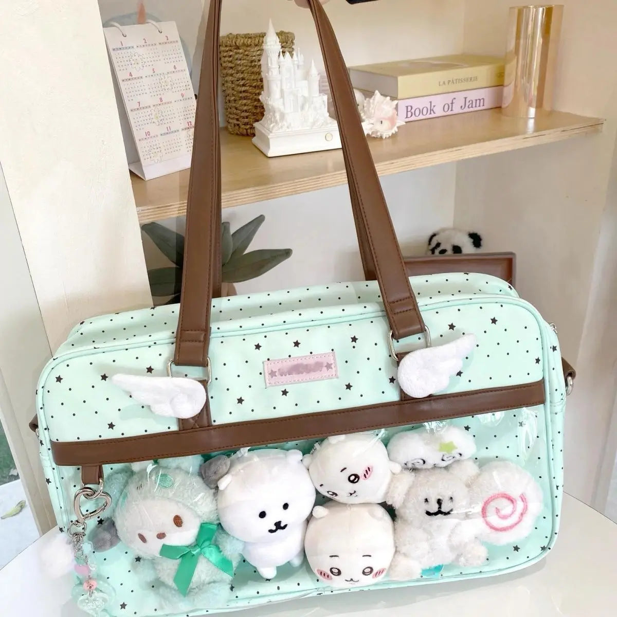 New Cute JK Uniform Ulzzang Shoulder Bag | Original Design Y2K Sweet Polka Dot Women's Bag | Casual Commuting Ita Bag