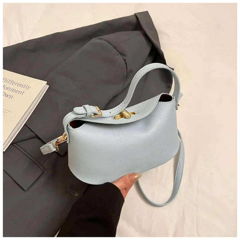 Niche Brand Yellow Bucket Bag | Versatile Shoulder & Messenger Handbag
