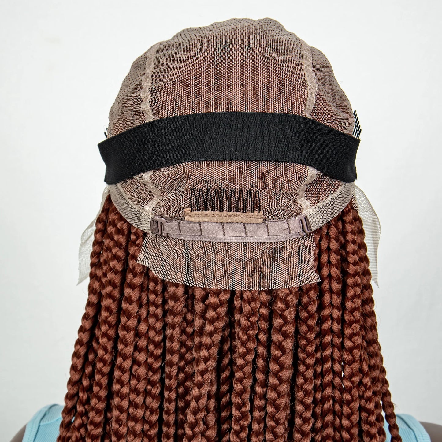 Ginger Beaded Knotless Braids Wig | Full Lace Frontal | 350# Luxegan