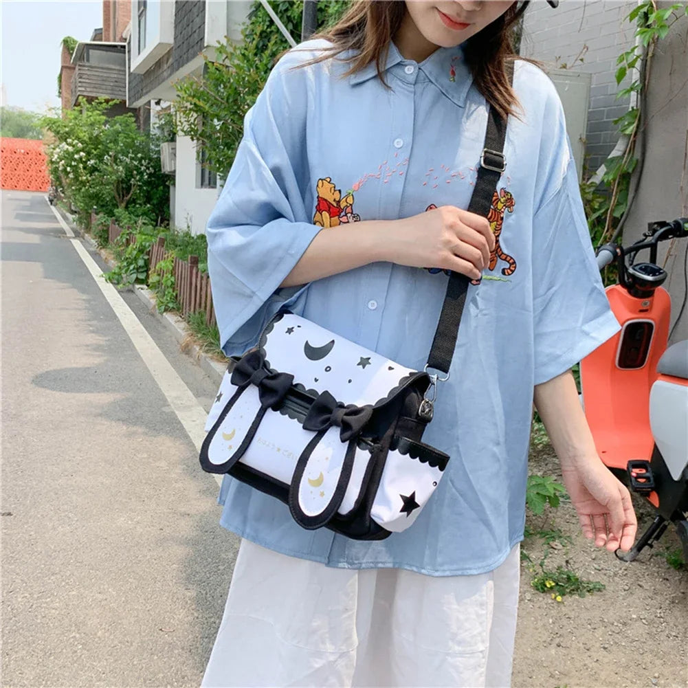 Lolita Bow Tie Shoulder Bag | Cute Rabbit Crossbody & Messenger Bag Luxegan