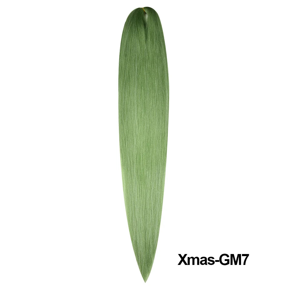 Christmas Kanekalon Jumbo Braid Hair Extensions | Yaki Straight | 1 Strand