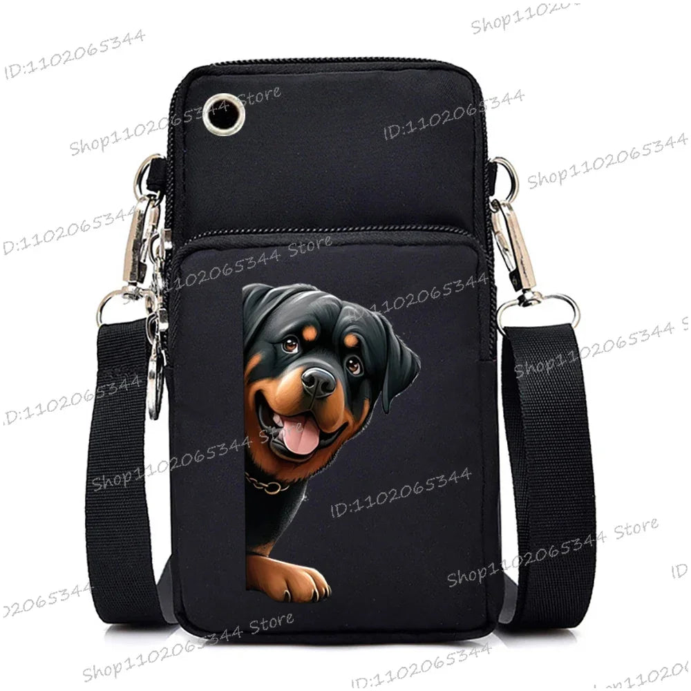 Funny Anime Dog Print Mobile Phone Bag | Unisex Crossbody & Handbag Luxegan
