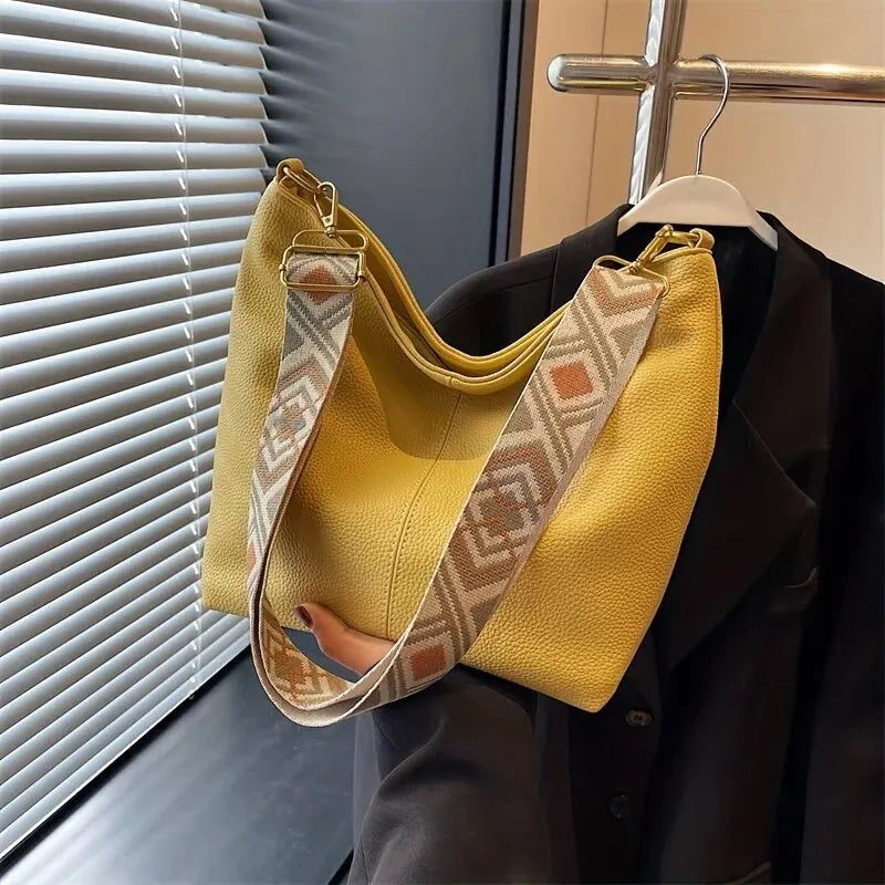 Simple Large-capacity PU Leather Crossbody Bag | Fashion Soft Texture Shoulder Handbag Luxegan