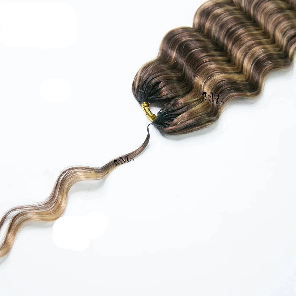 Loose Deep Wave Crochet Boho Braid Hair – Honey Blonde Mix Brown | 100–300 Strands | 16–20 Inches Luxegan